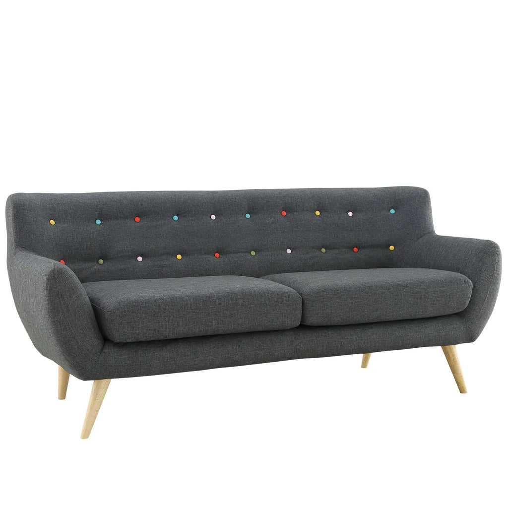 Grey Fabric Plywood Two PCS Living Room Set W389