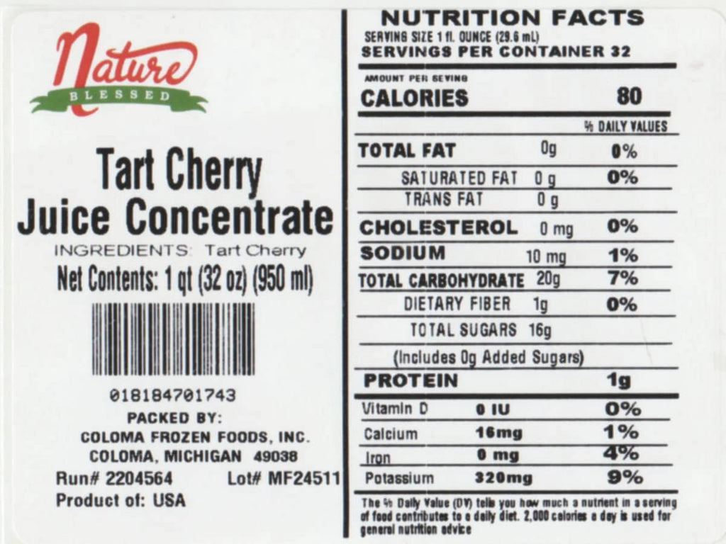 Cherry Fruit Juice Concentrate 4 Quarts H5925