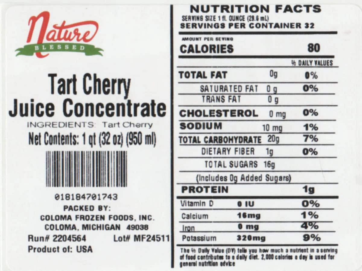 Cherry Fruit Juice Concentrate 4 Quarts H5925