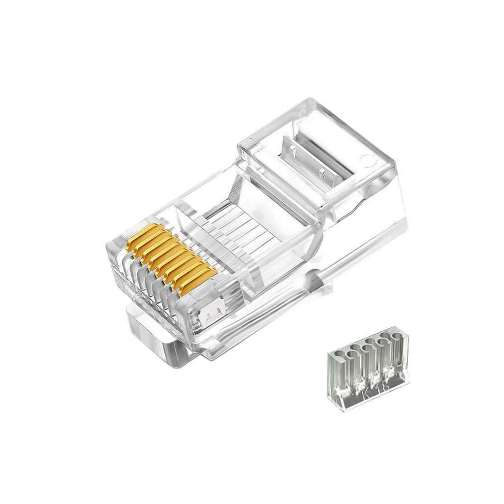 Cat7 RJ45 Connectors 100 Pcs Metal Shielded FTP 8P8C Modular Network Plug F30243