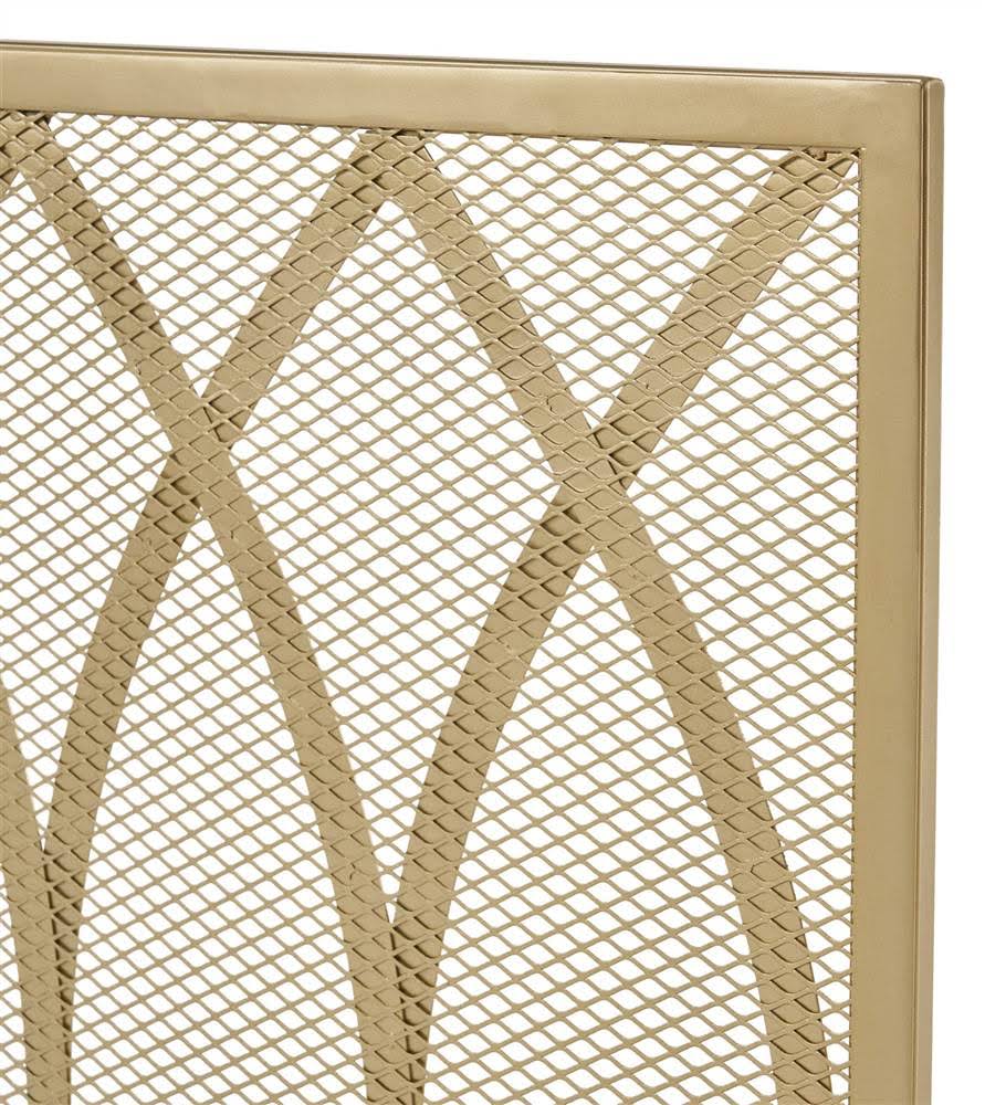 Gold Finish Iron Firescreen Y19357