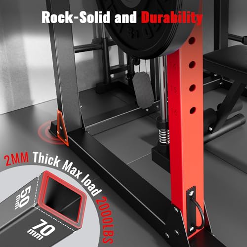 Smith Machine Power Cage with LAT Pull-Down Systems and Cable Attachment P521