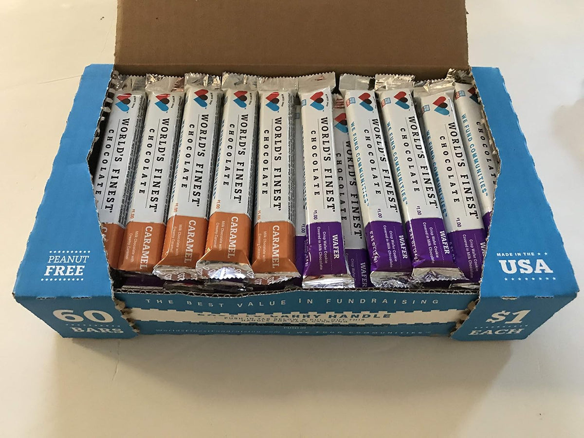 60 Bars Milk Chocolate Wafers and Milk Chocolate Caramel X578664