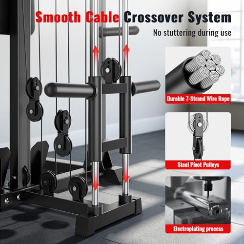 Smith Machine Power Cage with LAT Pull-Down Systems and Cable Attachment P521