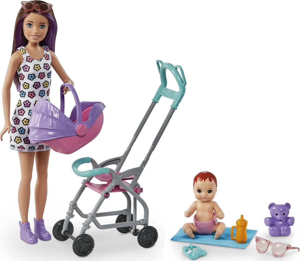 Stroller Playset with Dolls and 5 Accessories A4341