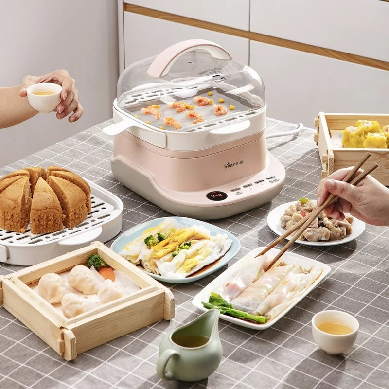 Rice Roll Maker 6 Functions Food Steamer Double Layer 3L N234
