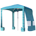 6.2'×6.2' Beach Canopy Tent with Sand Pockets F546978