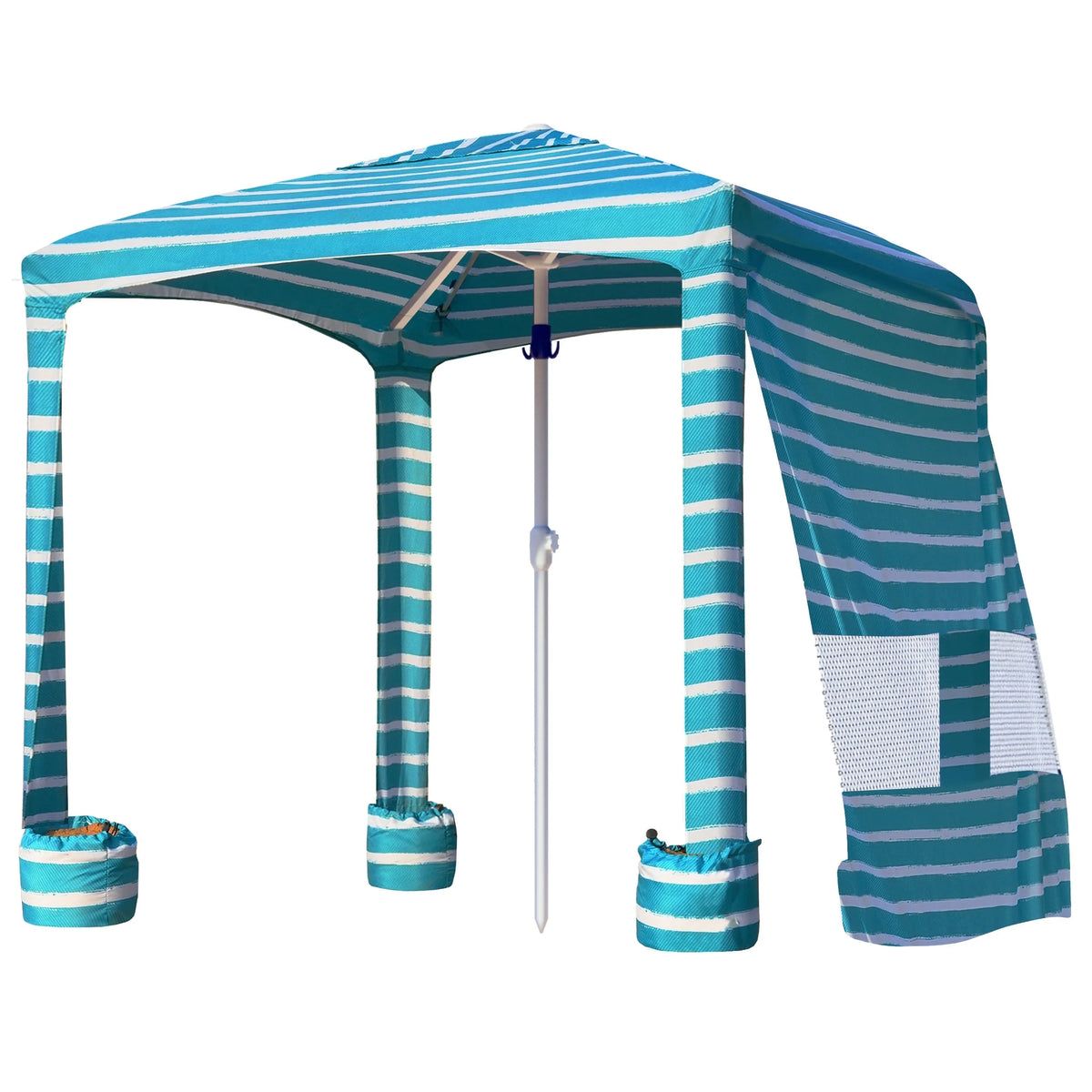 6.2'×6.2' Beach Canopy Tent with Sand Pockets F546978