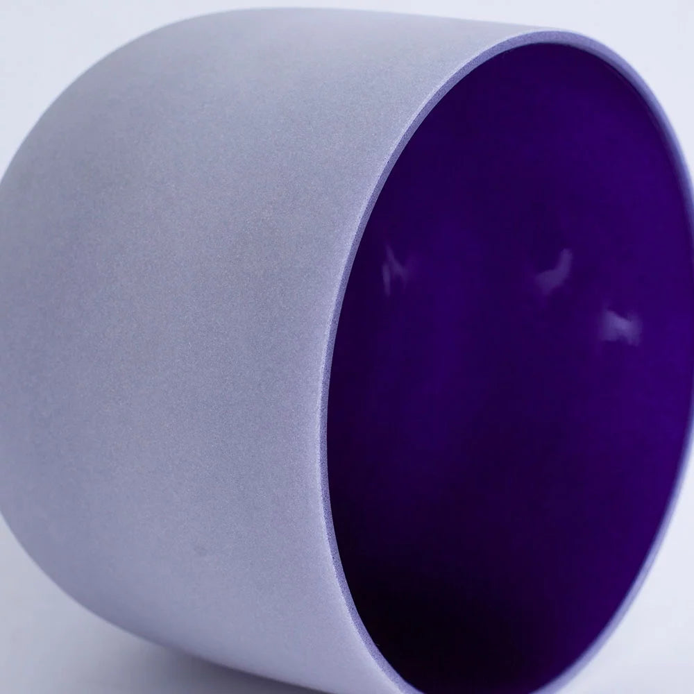 Indigo Quartz Frosted Crystal Singing Bowl 8 inch K24856