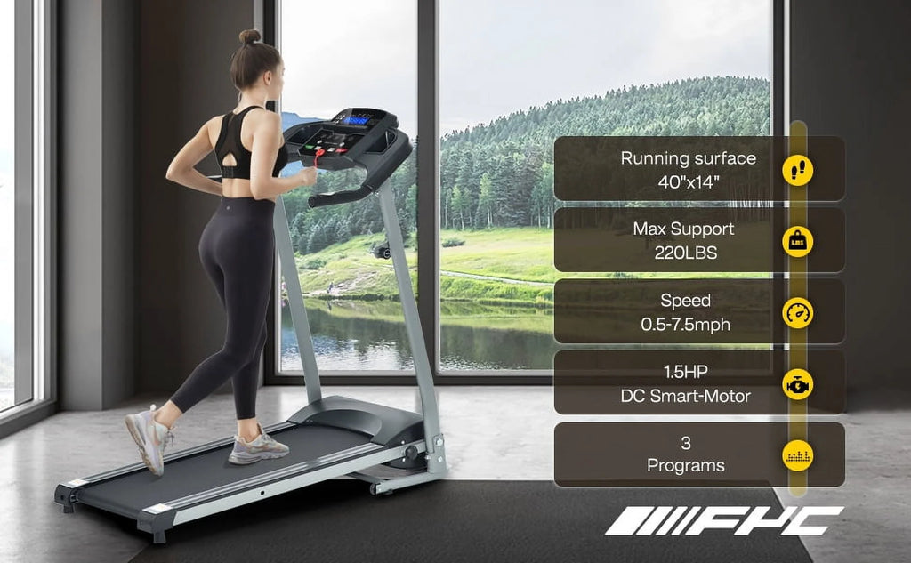 Foldable Electric Treadmill with LCD Monitor S109608