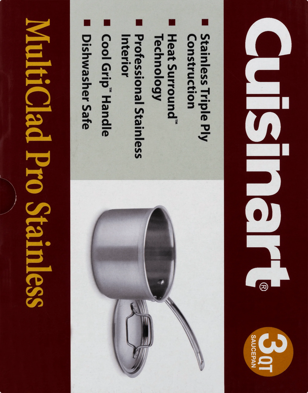 Triple Ply Stainless 3-Quart Saucepan O98060