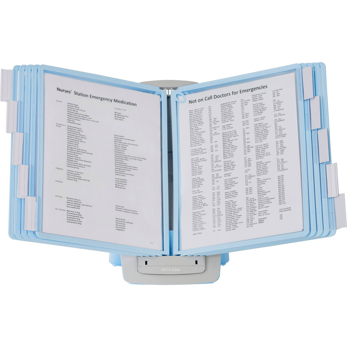 Sherpa Style Desk Reference System, 20 Sheet Capacity, Blue/Gray F587