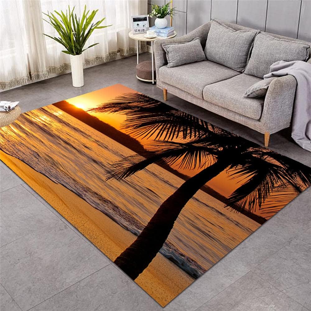 60X100cm Colorful Seaside Scenery Area Carpet L937