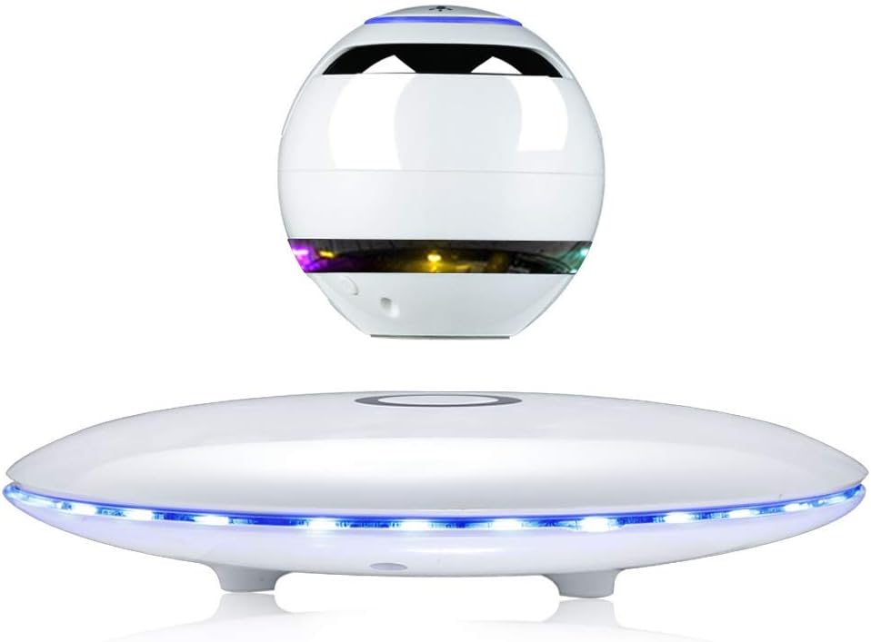 White Magnetic Levitating Bluetooth Speaker O919398