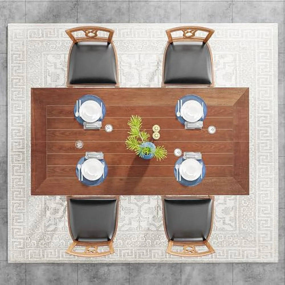 55 inch Rectangular Dining Table with Metal Frame G89791