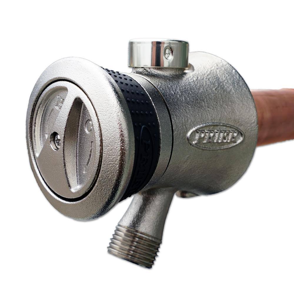 10x22 Single Handle Hot & Cold Mixing Hydrant, Satin Nickel Y961250