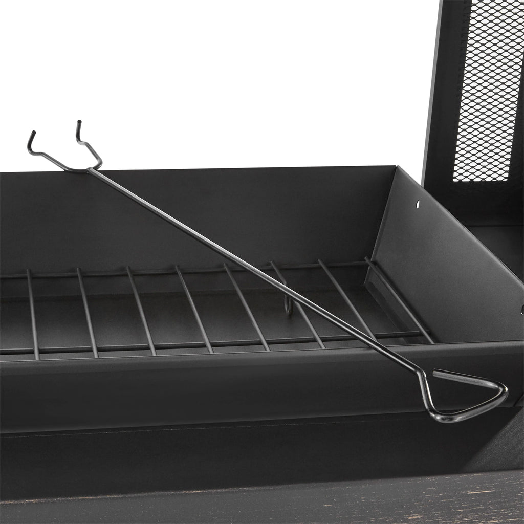 45-Inch Outdoor Steel Fireplace with Chimney D566