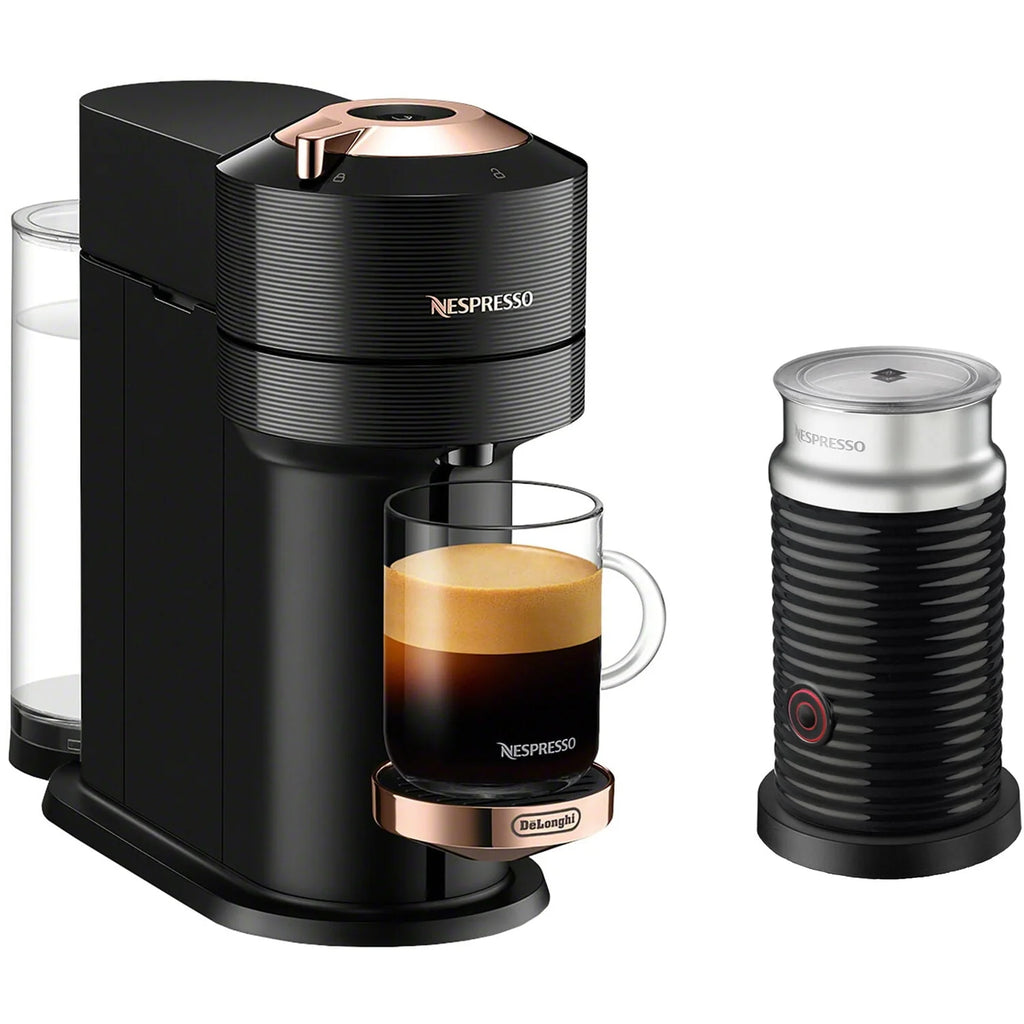 Chrome Coffee and Espresso Maker with Black Milk Frother U8527