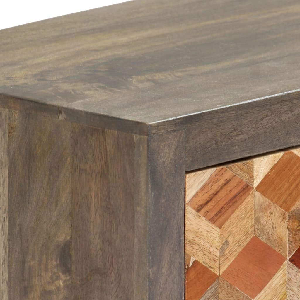 Gray TV Cabinet Solid Mango Wood J6613