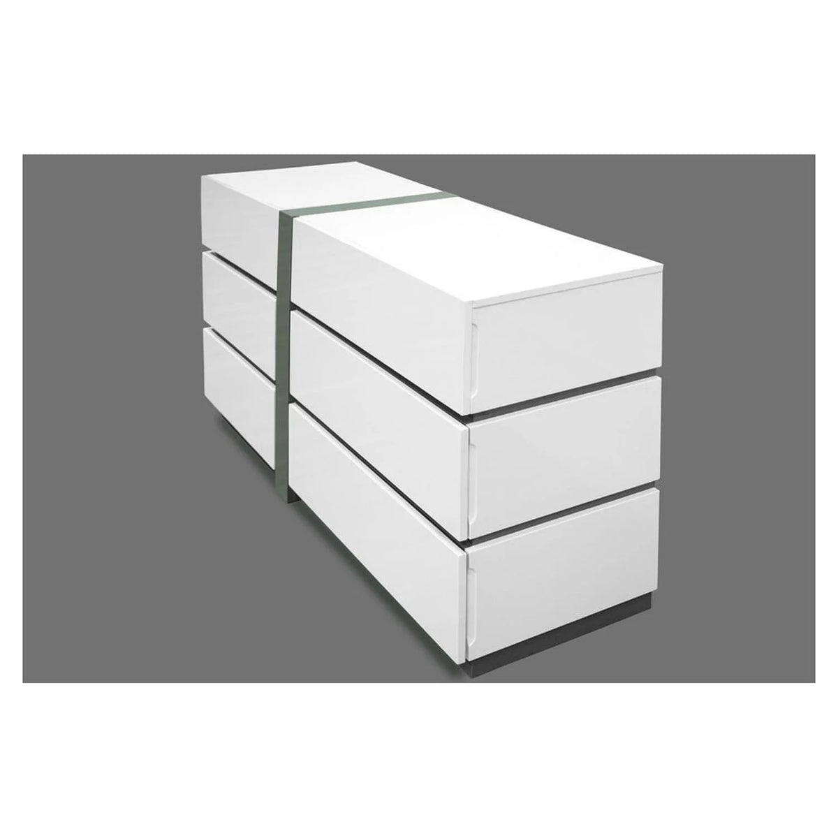White 6-Drawer Engineered Wood Dresser I9022