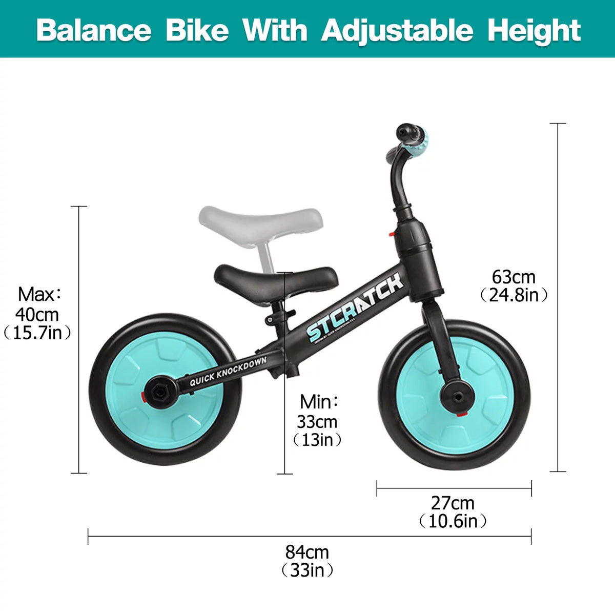 4 in 1 Toddlers Balance Bike with Pedals and Training Wheels E28145