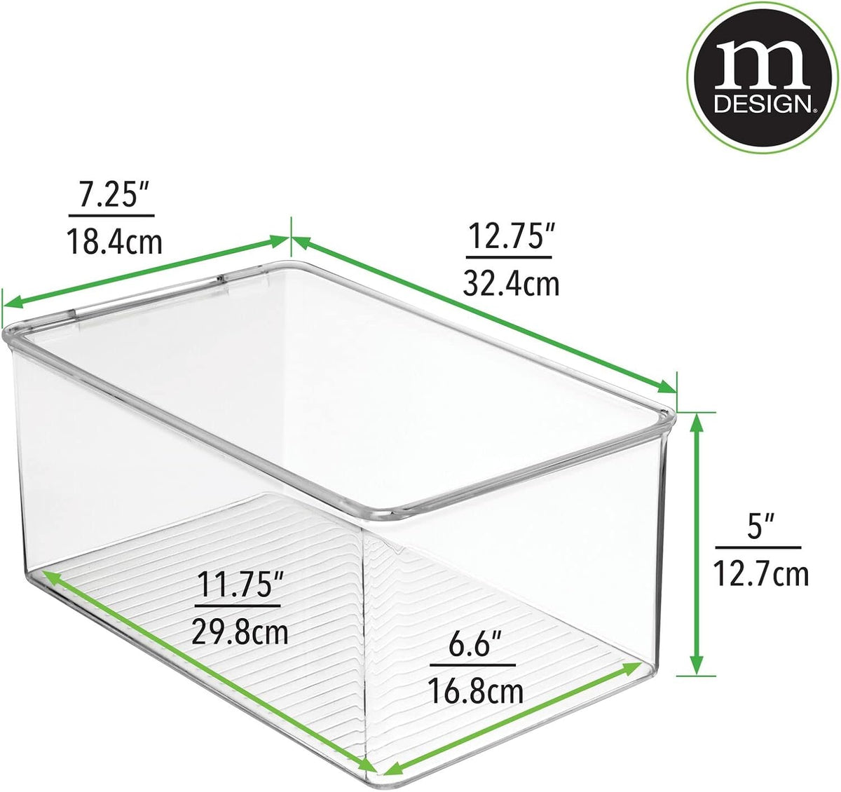 Clear Plastic Storage Box with Lid, 6 Pack V2153