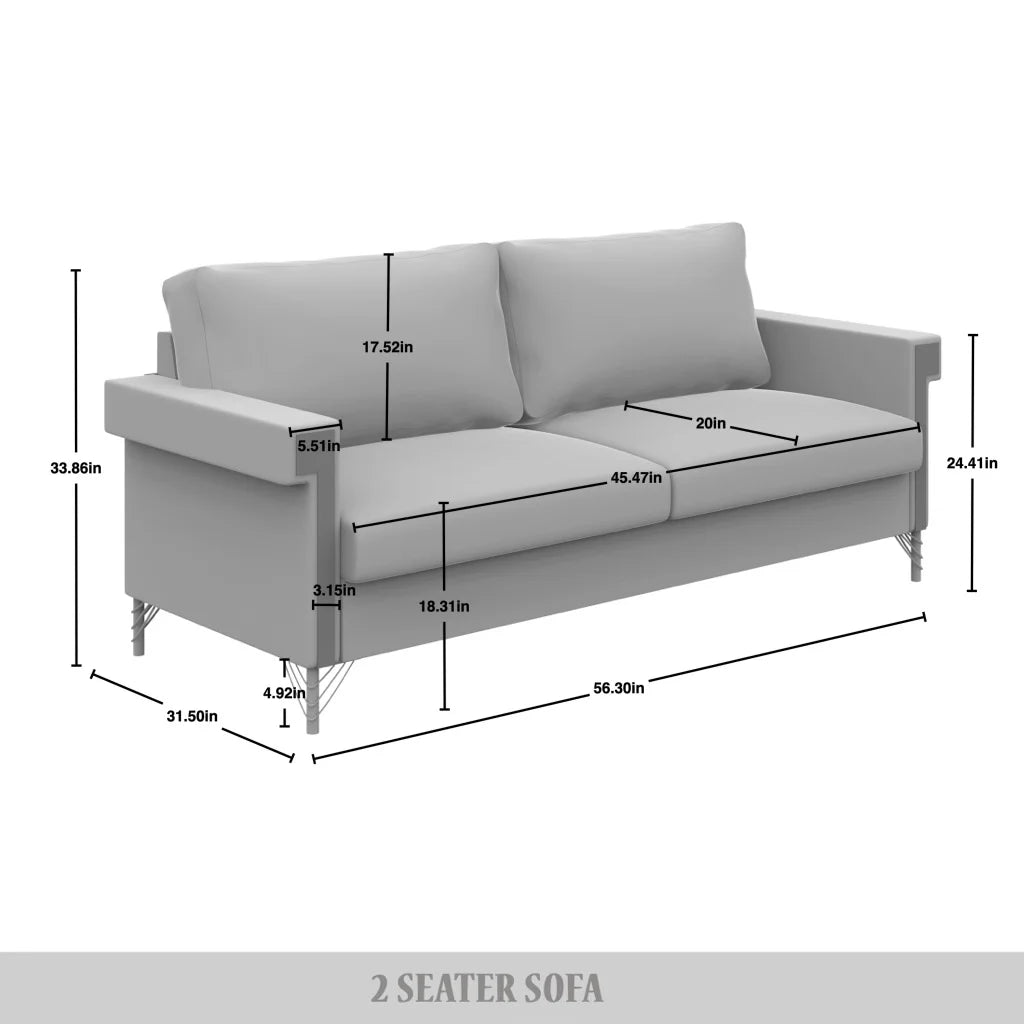 Velvet Upholstered Loveseat W23960