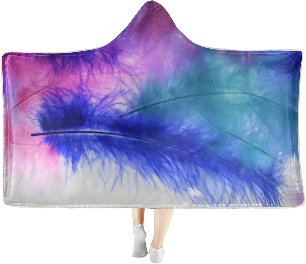 Hooded Tiger Print Sherpa Plush Throw Blanket R491281