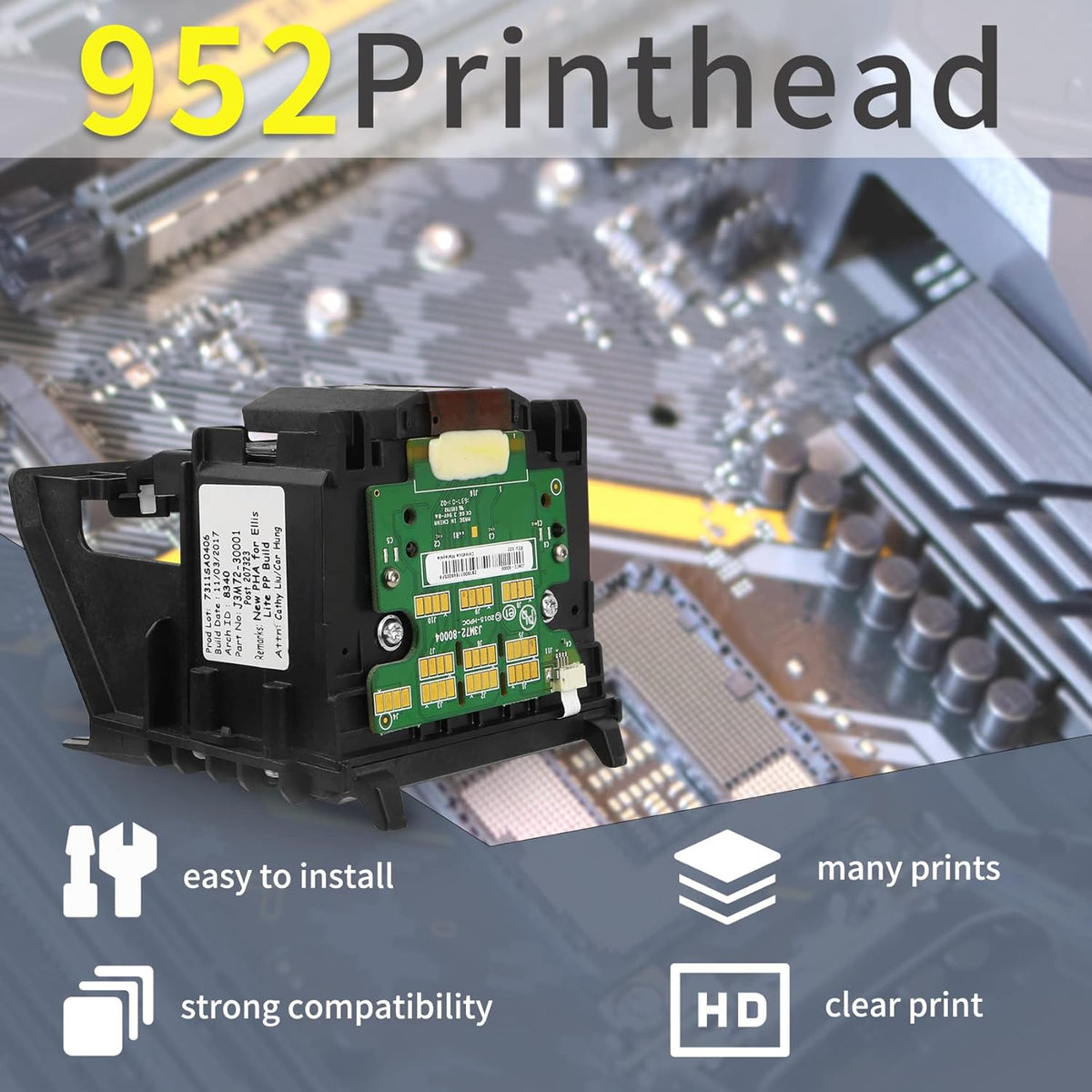 952 Printhead Replacement for hp OfficeJet Printer J64525