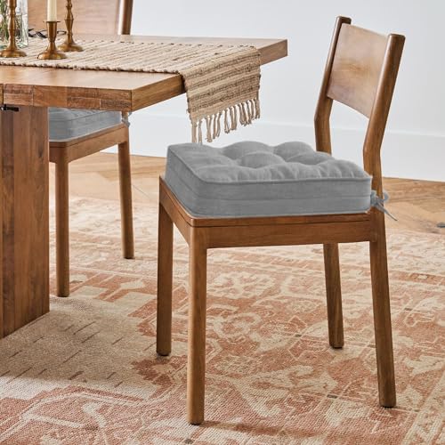 Khaki 16.5" x 16.5" Non-Slip Memory Foam Chair Cushions Set of 2 N739