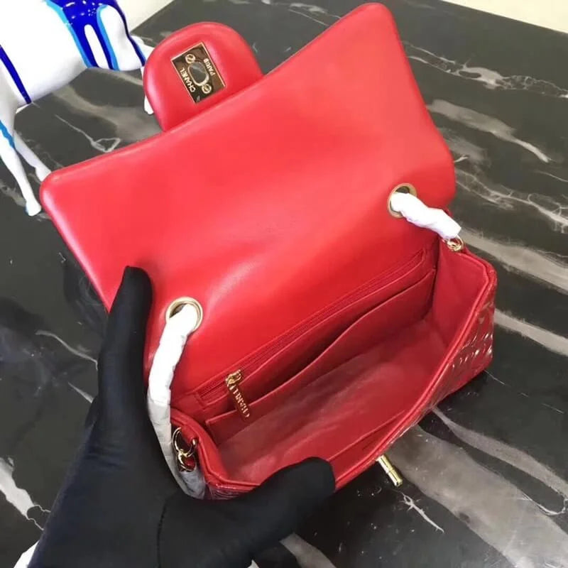 Patent Leather Flap Bag W211