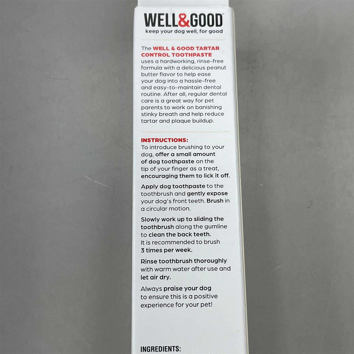 Tartar Control Toothpaste for Dogs P113
