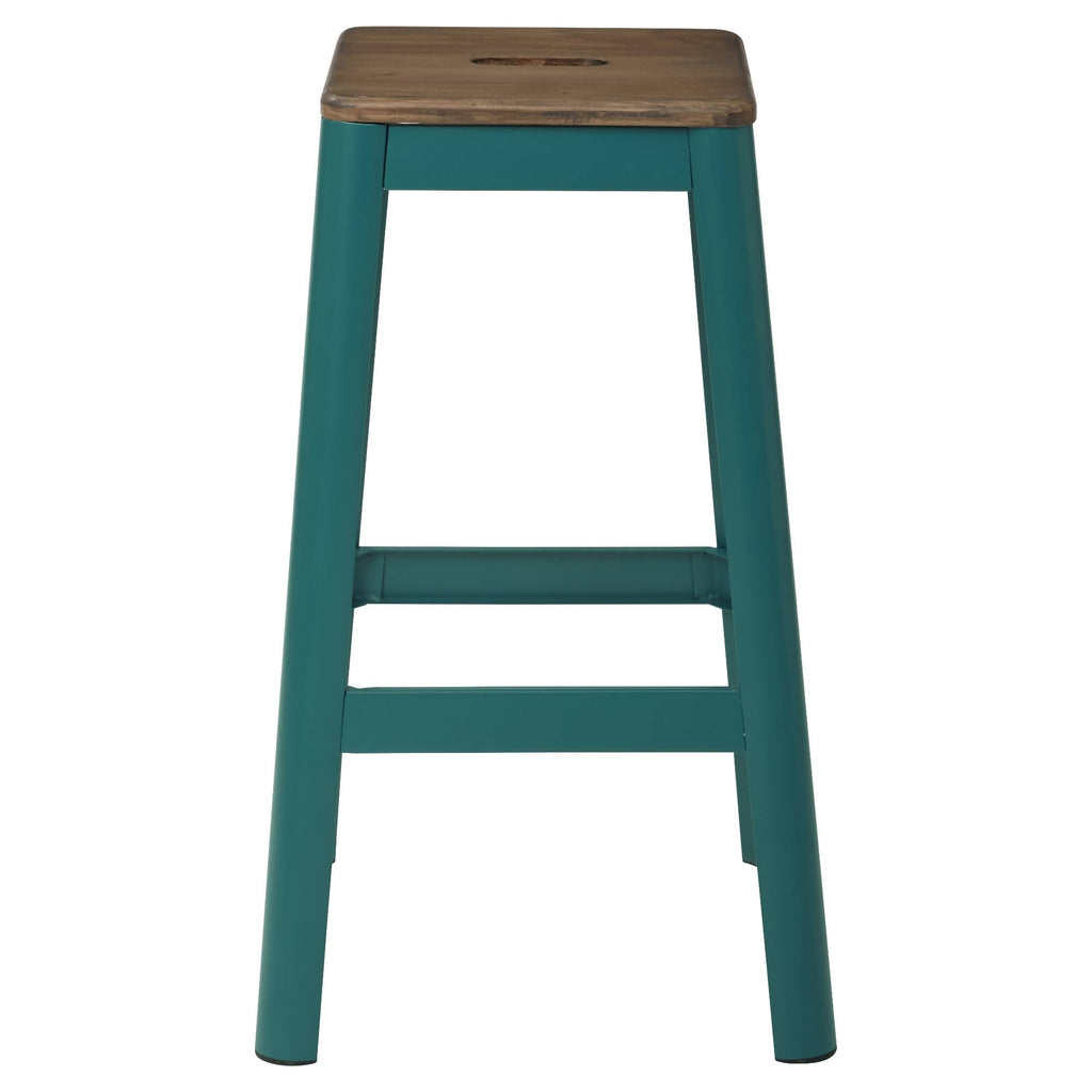 Frosted Teal Metal Barstool V54556