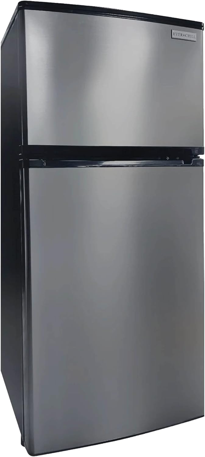 Stainless Steel 4.5 Cubic Foot 12 Volt RV Mini Refrigerator U244
