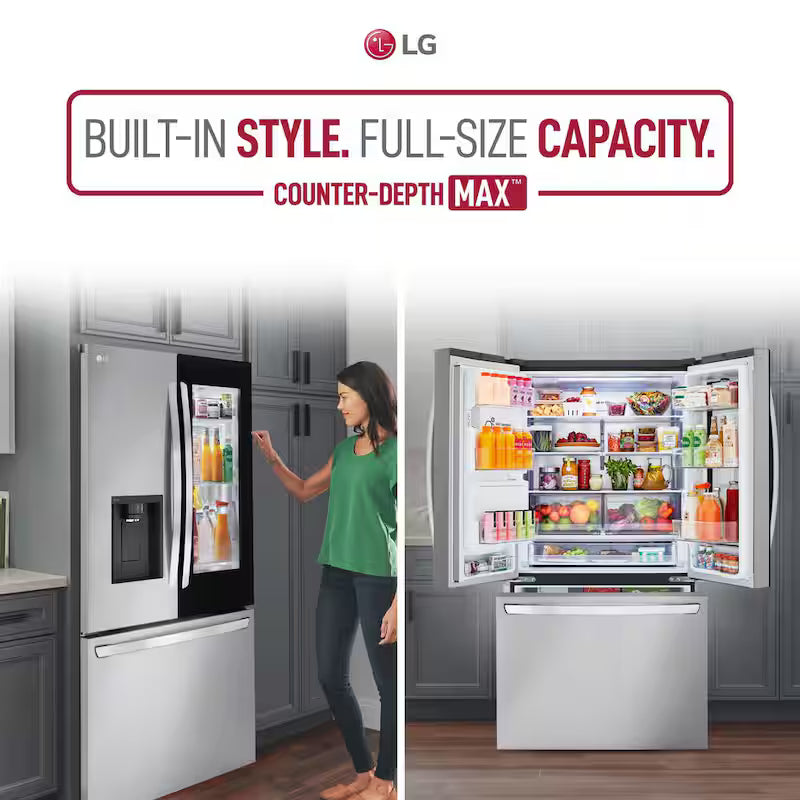 27 cu. ft. Smart Counter-Depth French Door Refrigerator with Internal Water Dispenser N12307