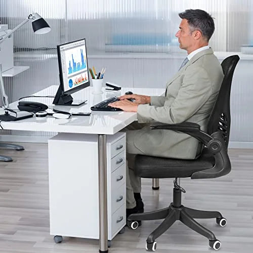 Black Ergonomic Mesh Office Chair with Wheels and Arms Z72237