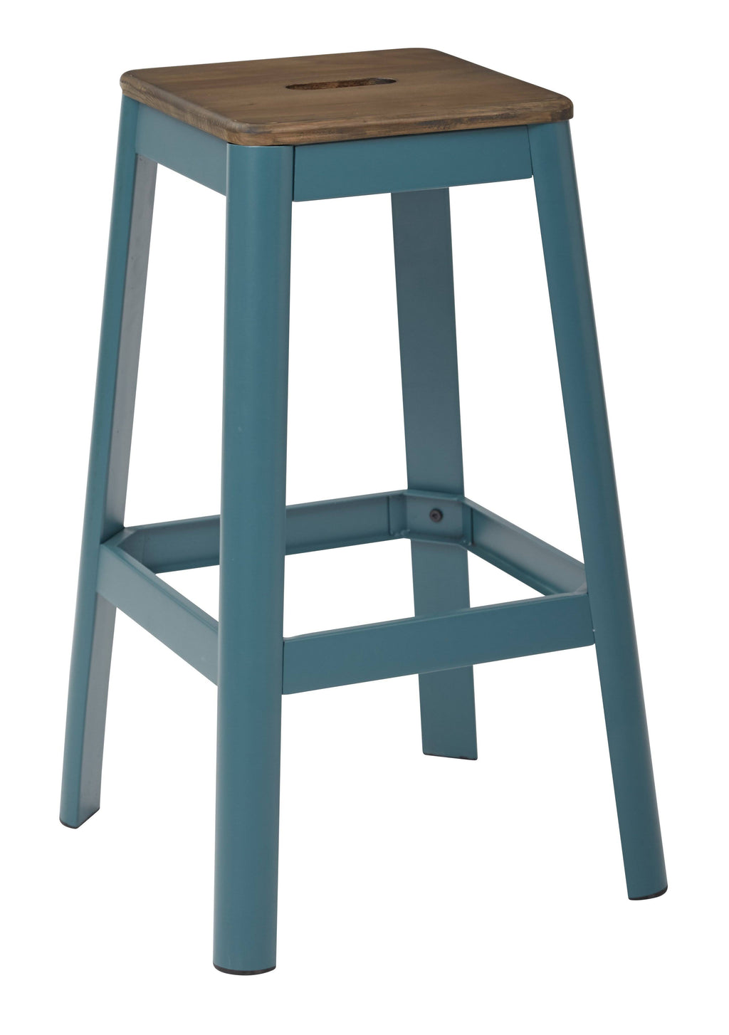 Frosted Teal Metal Barstool V54556