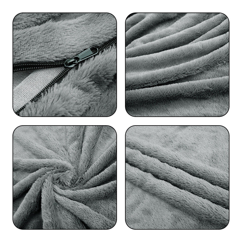 5FT Ultra Soft Bean Bag Chair Cover Light Grey R9940