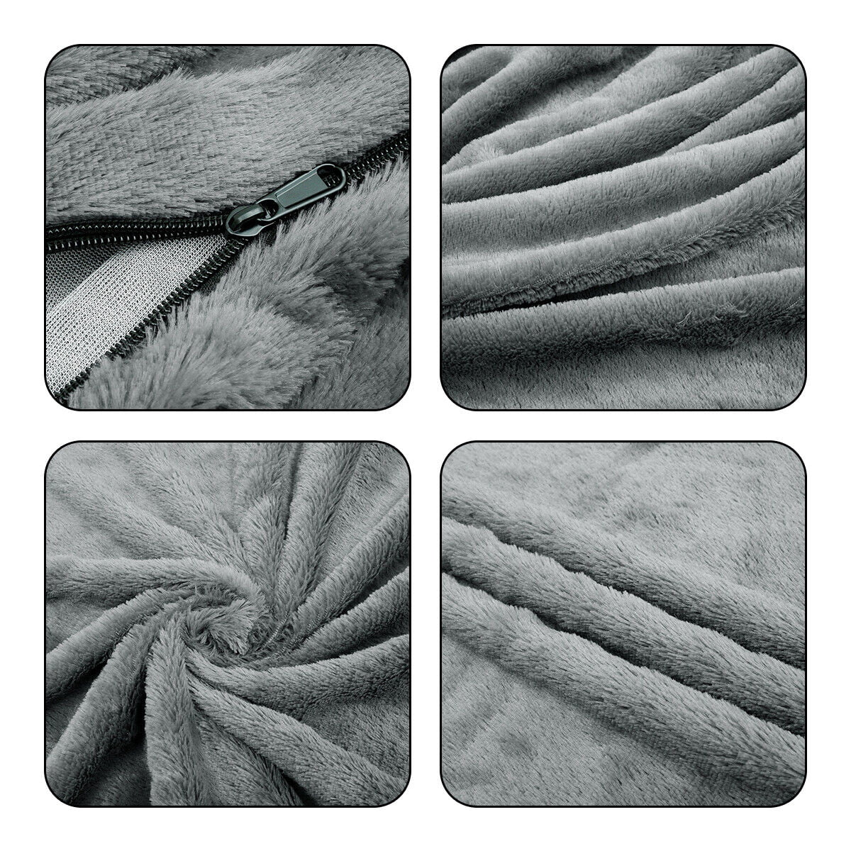 5FT Ultra Soft Bean Bag Chair Cover Light Grey R9940
