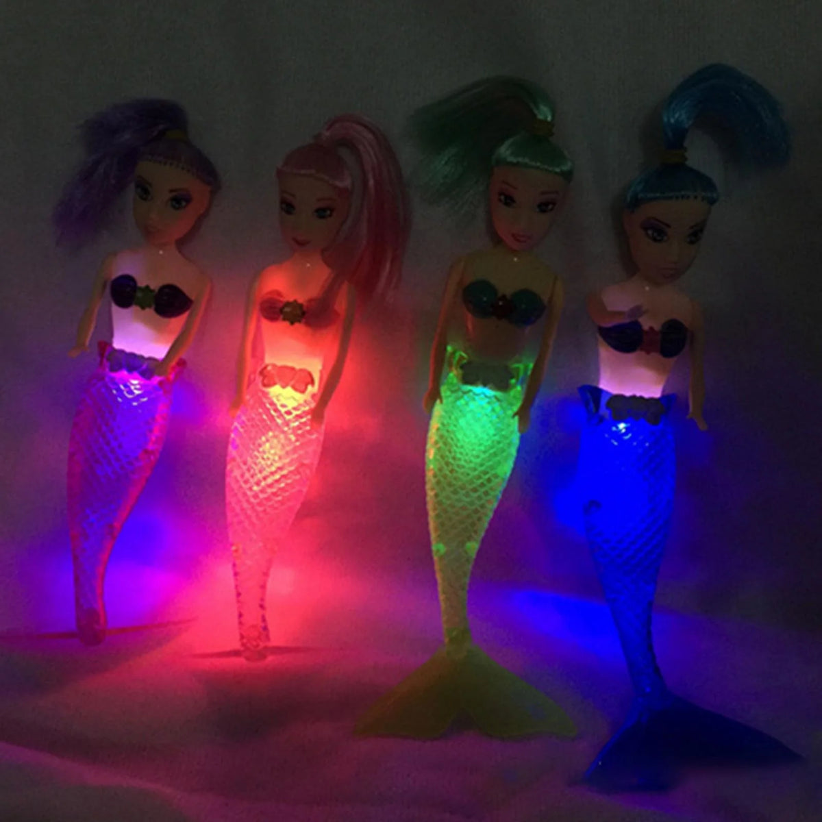 Realistic Mermaid Doll with Lighting Tail Bathtub Toy U7286