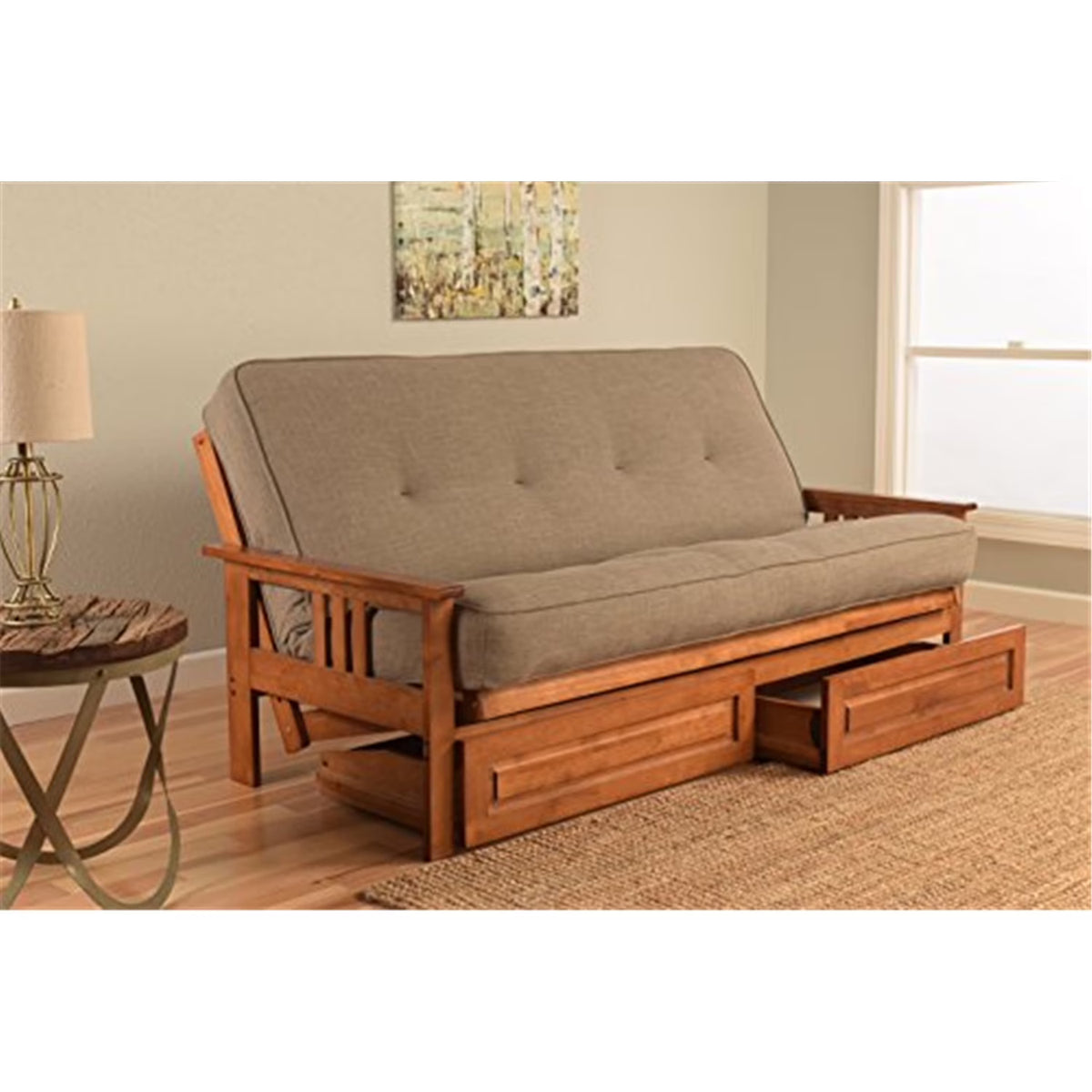 Full Futon Frame with Storage Drawers T245