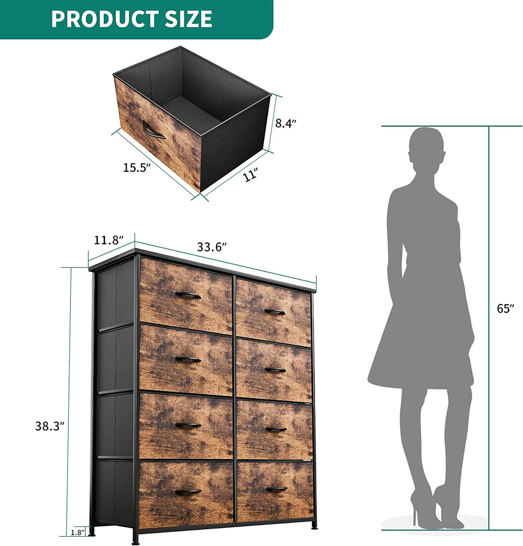 8 Drawer Fabric Dresser X2268