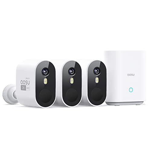Outdoor Wireless Security Cameras 4-Cam-Kit 2K Color Night Vision Z281641