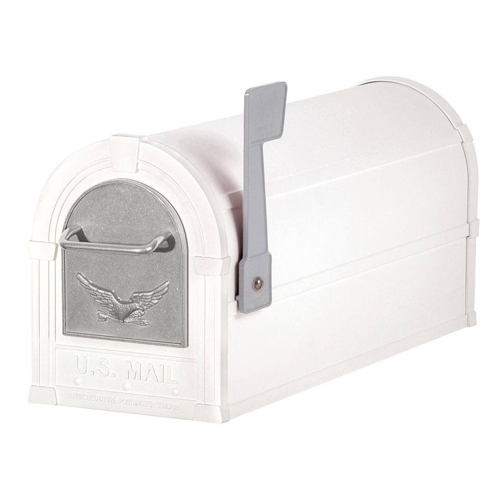 White/Silver Rural Mailbox U40526