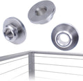 20Pack Cable Railing Kit 1/8 5/32" 3/16" T316 Stainless Steel Sleeves Washer Insert Plug F89974