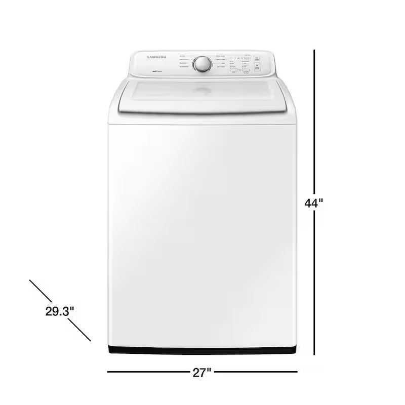 4 cu. ft. Top Load Washer with Agitator and Soft Close Lid in White J48719