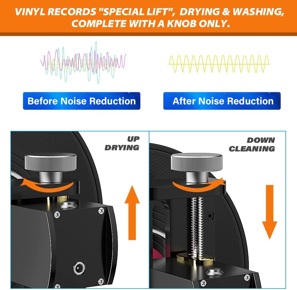 Vinyl Record Ultrasonic Cleaner with Records Bracket L941