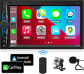 Double Din 7 Inch Touchscreen Car Stereo with Backup Camera H217838