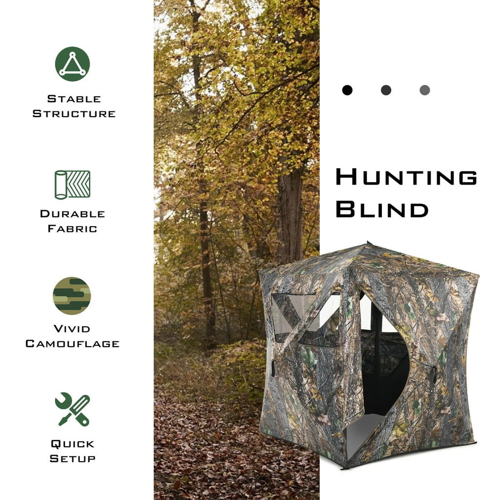 Portable 3 Person Pop-Up Hunting Blind with Carrying Bag B446