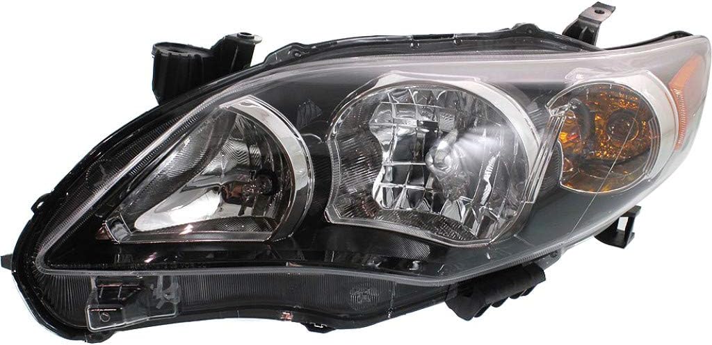 Black Passenger Side Headlight Assembly R308